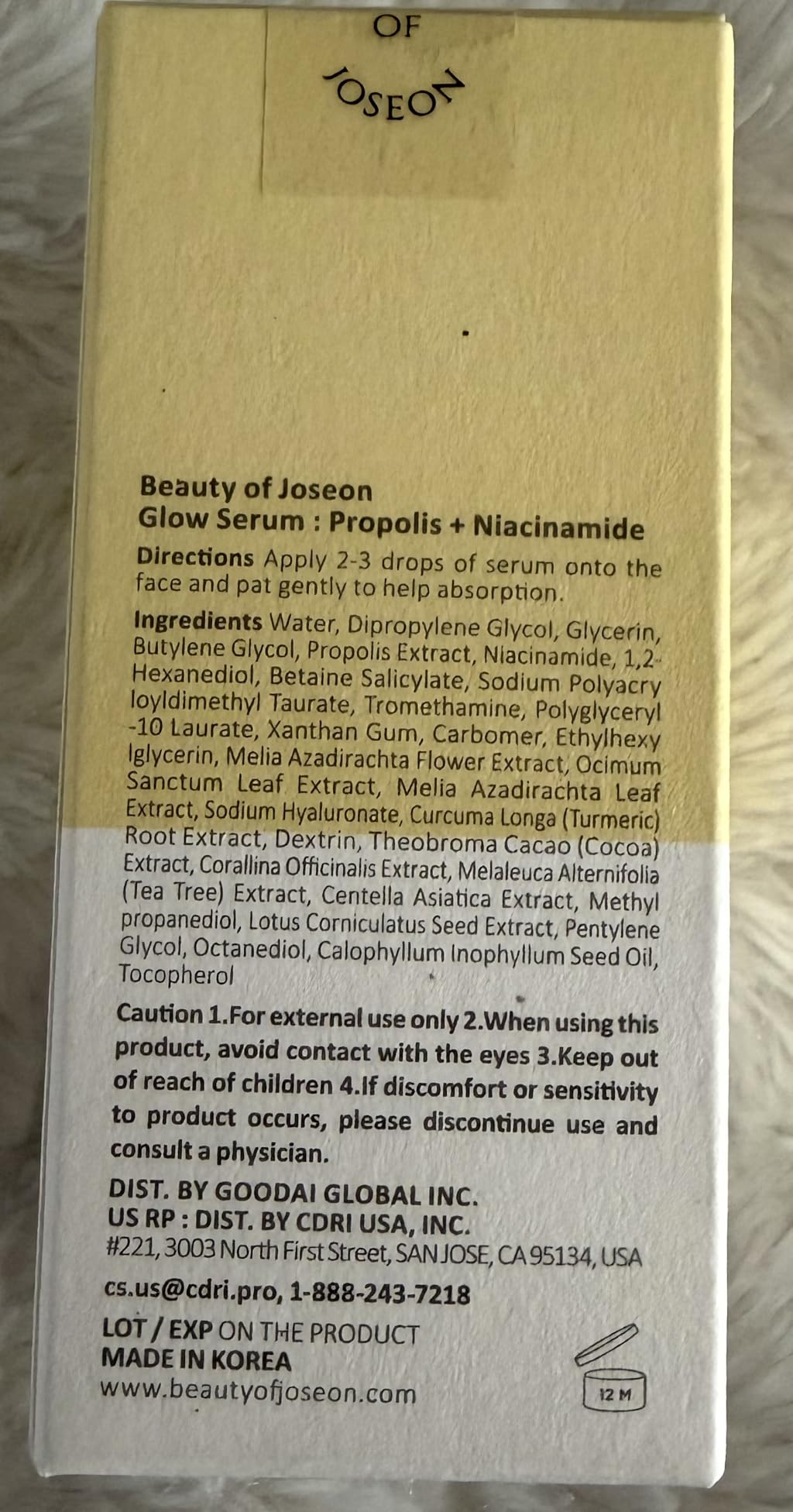 Beauty of Joseon Glow Serum Propolis and Niacinamide Hydrating Facial Soothing Moisturizer for Uneven Skin Tone Korean Skin Care 30ml 1 fl.oz customer photo 1