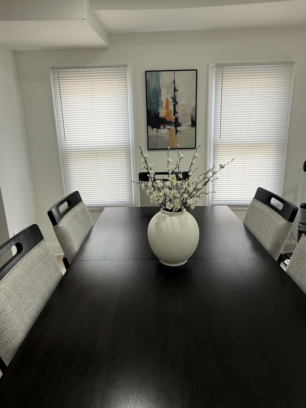 Large Framed Neutral Black Beige Abstract Wall Art Decor Set of 2, 20x30 In customer photo 1
