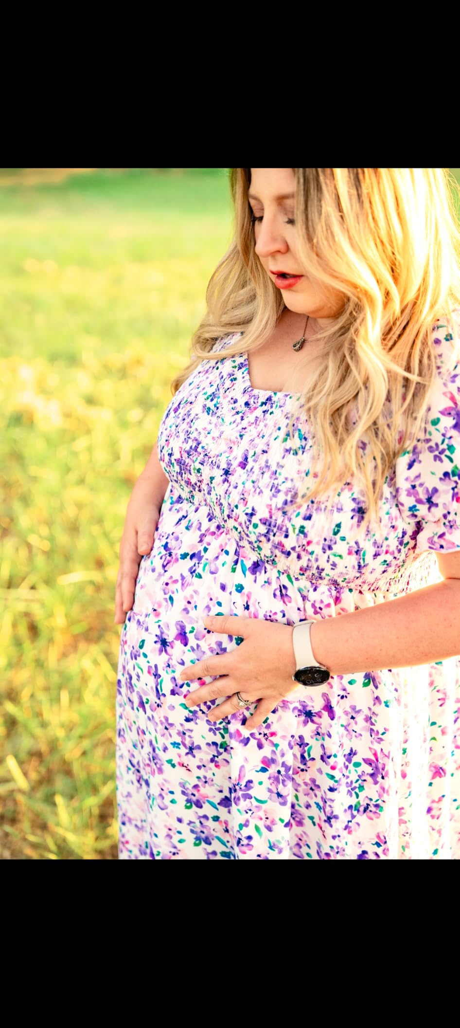 Pinup Fashion Maternity Baby Shower Photoshoot Pregnancy Summer Maxi Dress customer photo 1