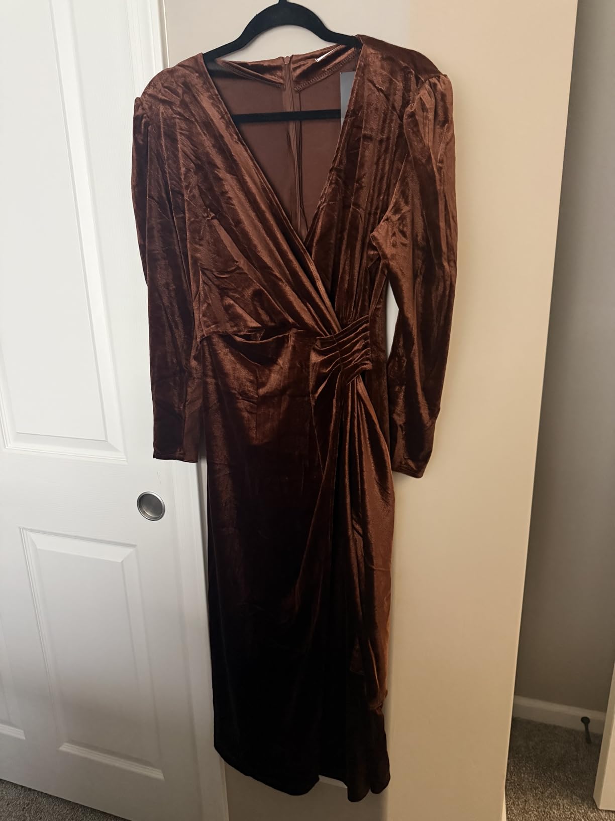 ZESICA Womens Fall Long Sleeve Wedding Guest Midi Dresses customer photo 2