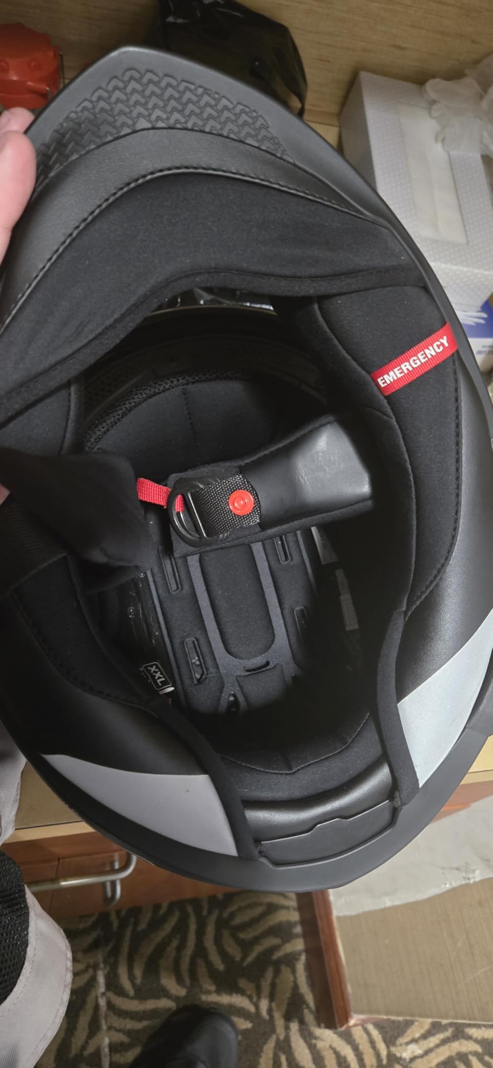 ScorpionEXO T520 Full Face Touring Motorcycle Helmet with Bluetooth Ready Speaker Pockets DOT ECE Approved Nama-Shimi (Black/Chameleon - Medium) customer photo 2