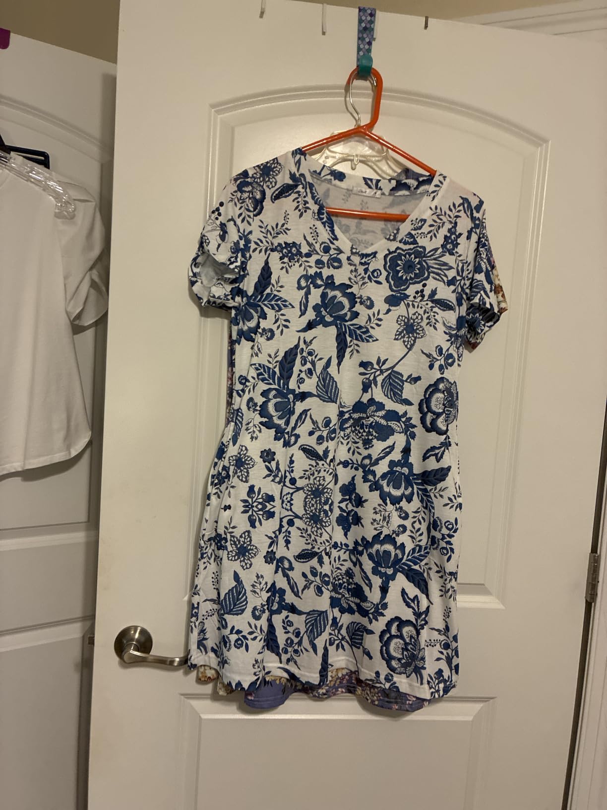WIHOLL Boho Summer Dresses for Women Casual Loose T Shirt Dress with Pockets Beach Vacation Outfits S-4XL customer photo 1