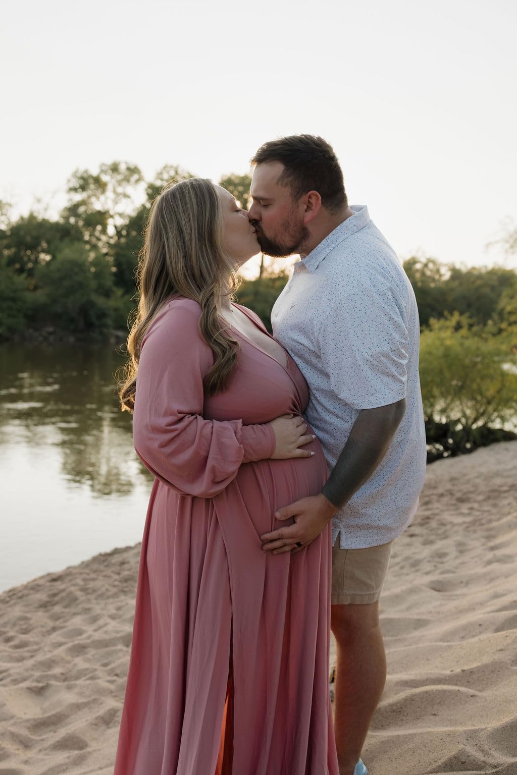Long Sleeve Maternity Dress for Photoshoot Plus Size customer photo 2