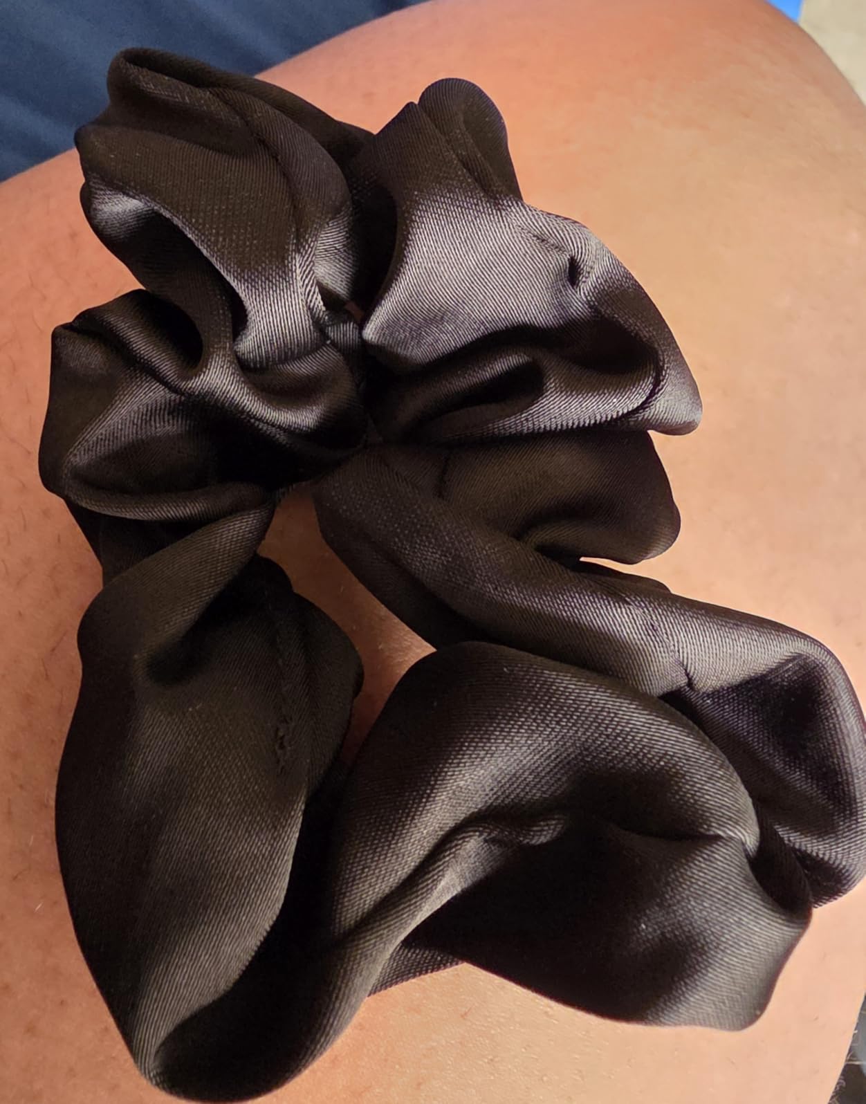 Satin Scrunchies for Women – 8PCS Black Silk Hair Ties – No Crease, Frizz-Free, Gentle Elastic Hair Bands for Thick & Thin Hair, Soft & Stylish Hair Accessories Gifts customer photo 2