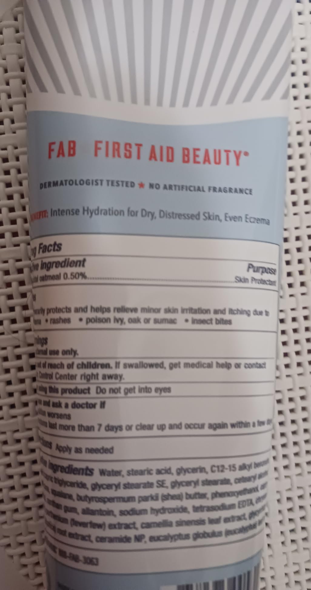 First Aid Beauty Ultra Repair Cream, Intense Hydration - Clinically Tested Face & Body Moisturizer with Colloidal Oatmeal - Supports Eczema & Dry Skin Barrier Repair - Fragrance Free customer photo 2