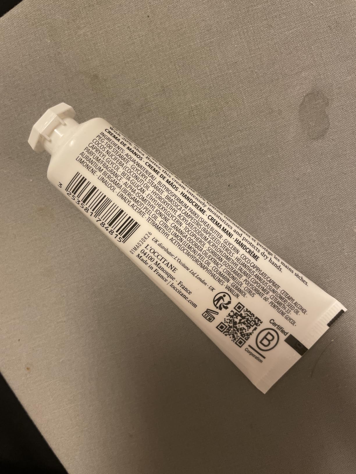 L'OCCITANE 20% Organic Shea Butter Hand Cream, Fast-Absorbing, Non-Greasy customer photo 1