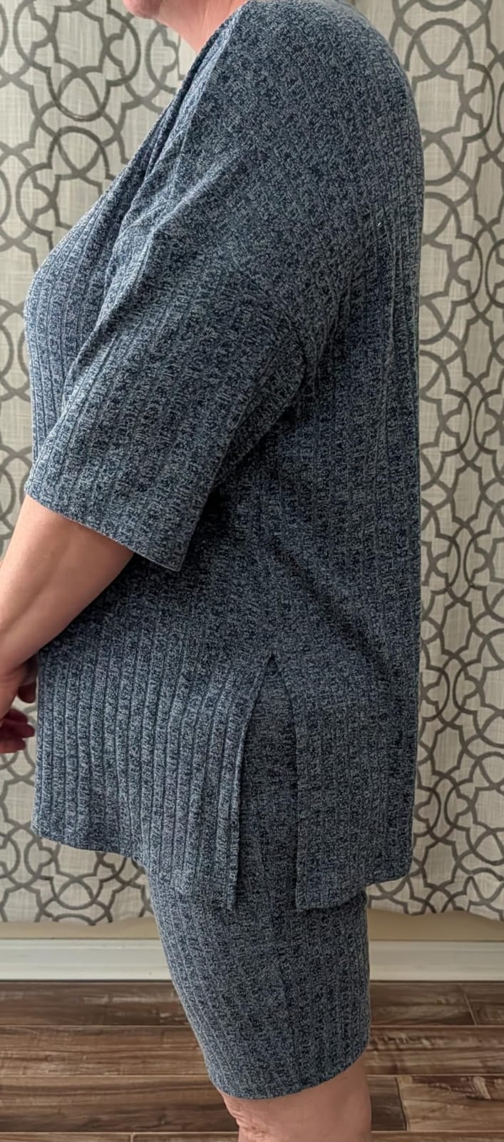Ekouaer Maternity Sets Two Piece Outfits Ribbed Pregnancy Loungewear customer photo 2