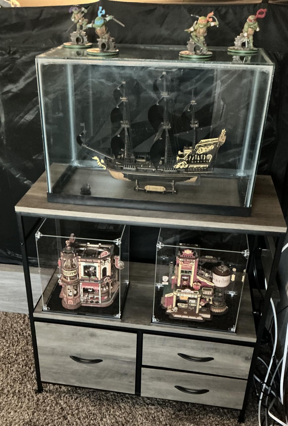 Heybly 10-20 Gal Fish Tank Stand with Drawer, Power Outlet,200lbs HAS003SSR customer photo 1