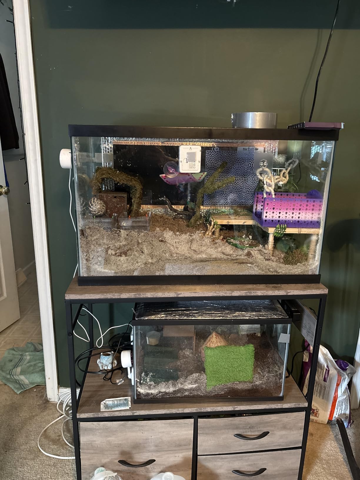 Heybly 10-20 Gal Fish Tank Stand with Drawer, Power Outlet,200lbs HAS003SSR customer photo 2