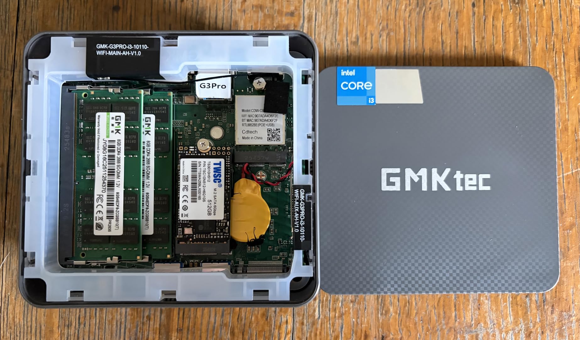 GMKtec Mini PC, G3 PRO Intel Core i3-10110U (Beats 4300U/N150), 16GB DDR4 RAM (Dual Channel) 512GB Storage Drive, Desktop Computer 4K Dual HDMI/USB3.2/WiFi 6/BT5.2/2.5GbE for Office, Business customer photo 1