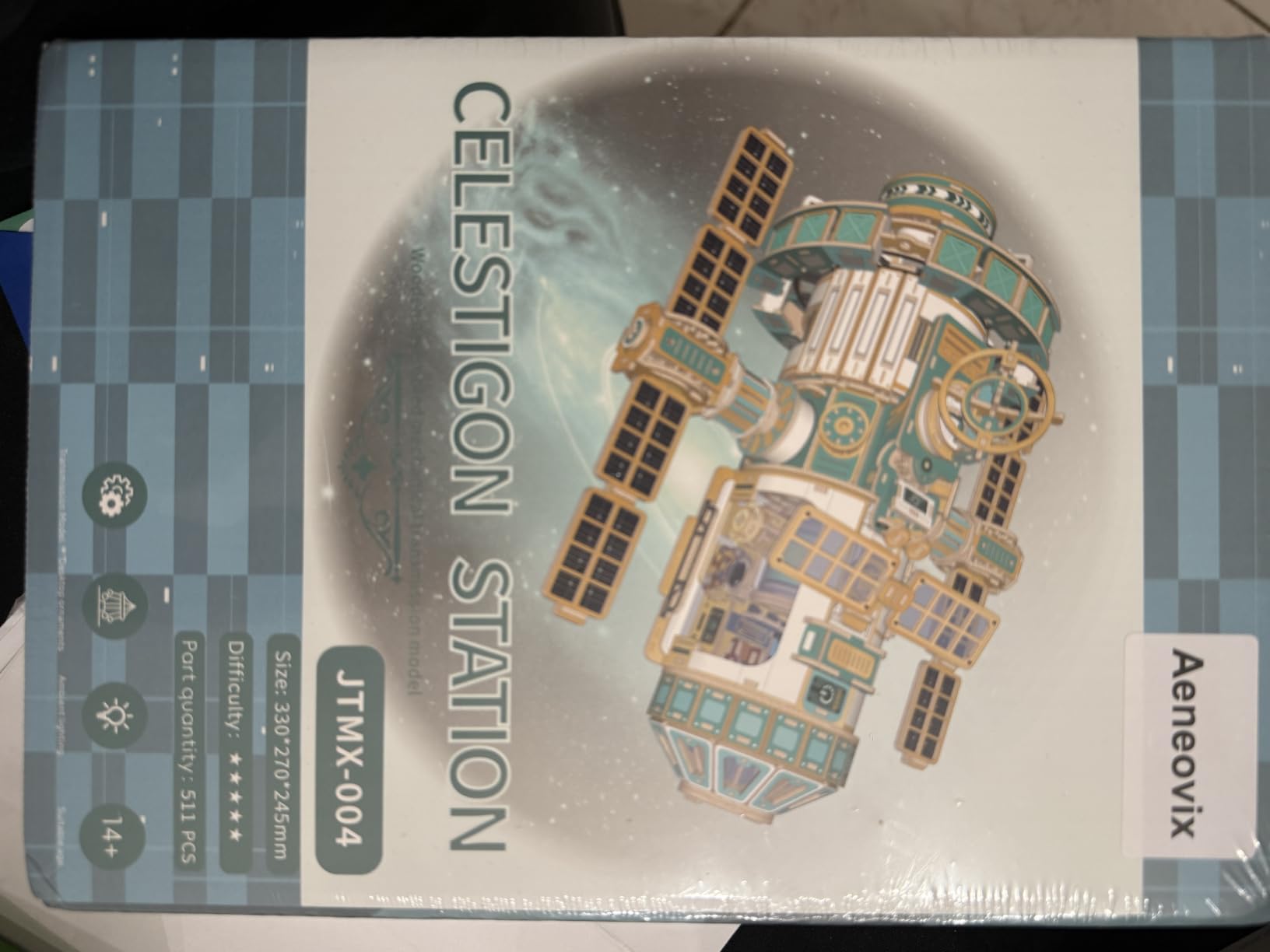 3D Puzzles for Adults – Interstellar Space Station 511-Piece Mechanical Model Kit, Interactive STEM Project with Lights, Music & Motor, Sci-Fi Desk Decor, Gift for Space Fans & Teens 14+ customer photo 1