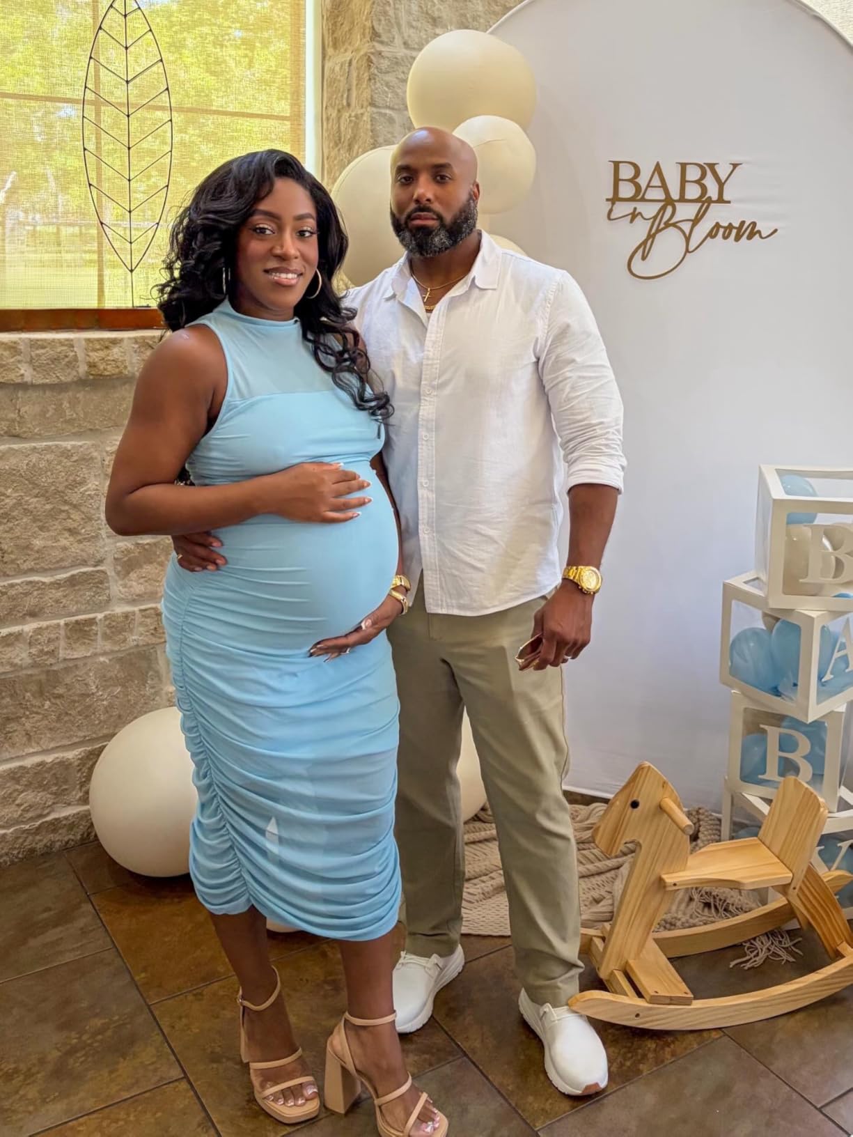 Dedysler Formal Maternity Wedding Guest Dress Baby Showers 2026 customer photo 2