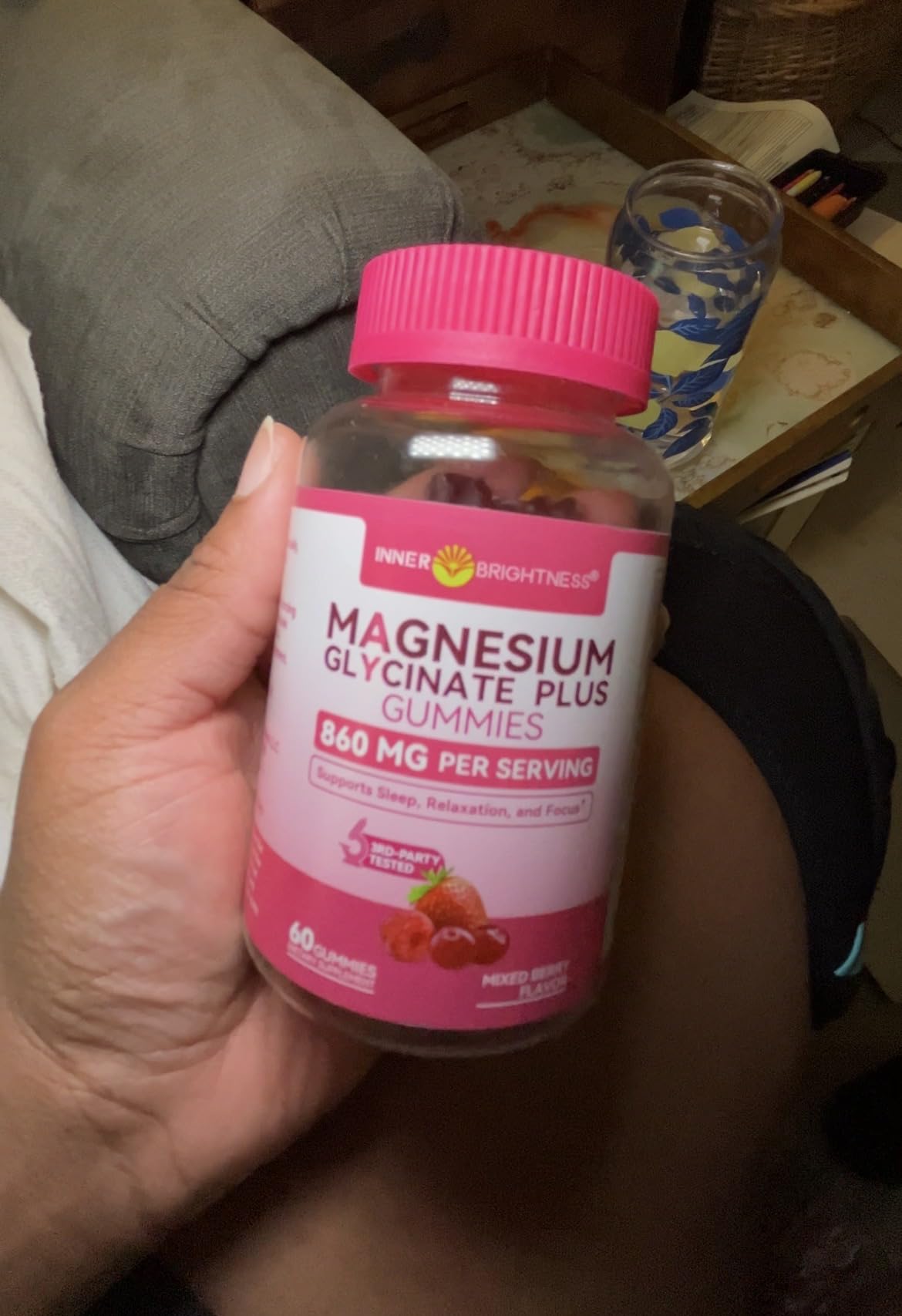 Magnesium Glycinate Plus Gummies 860mg, Sugar‑Free, Adults & Kids 4+ customer photo 2