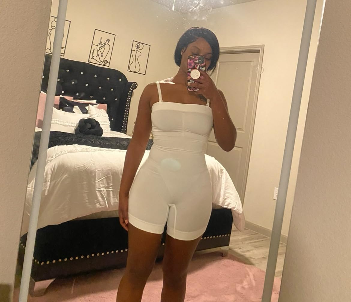 NaTen Plus Size Open Bust Shapewear Tummy Control High Waisted Bodysuits customer photo 1