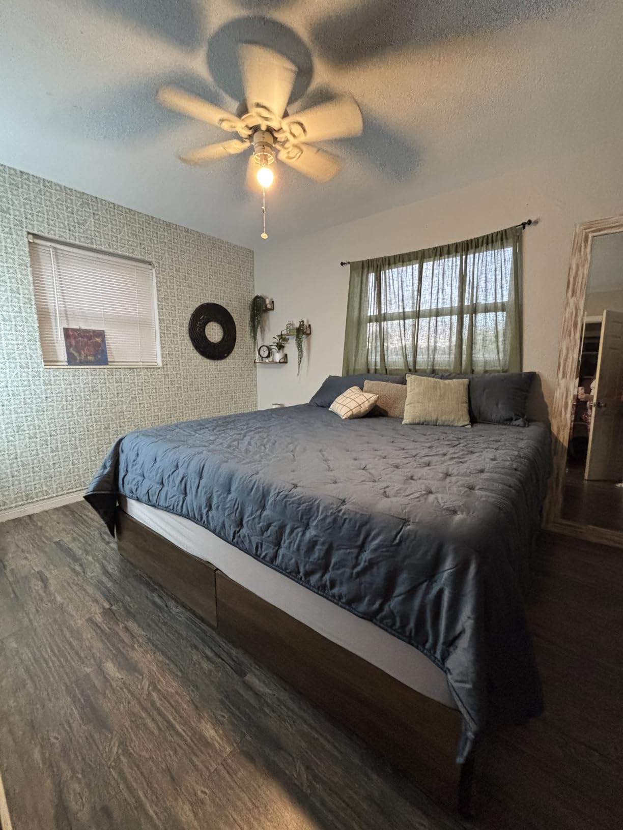 LIKIMIO Queen Bed Frame with 4 Storage Drawers, Dark Walnut customer photo 1