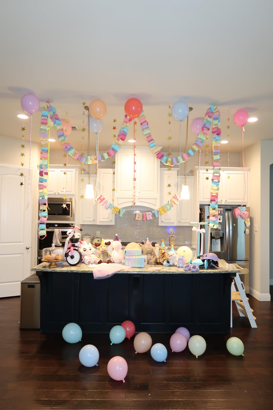 100pcs Rainbow Multicolor Confetti Balloons 12 inch customer photo 1