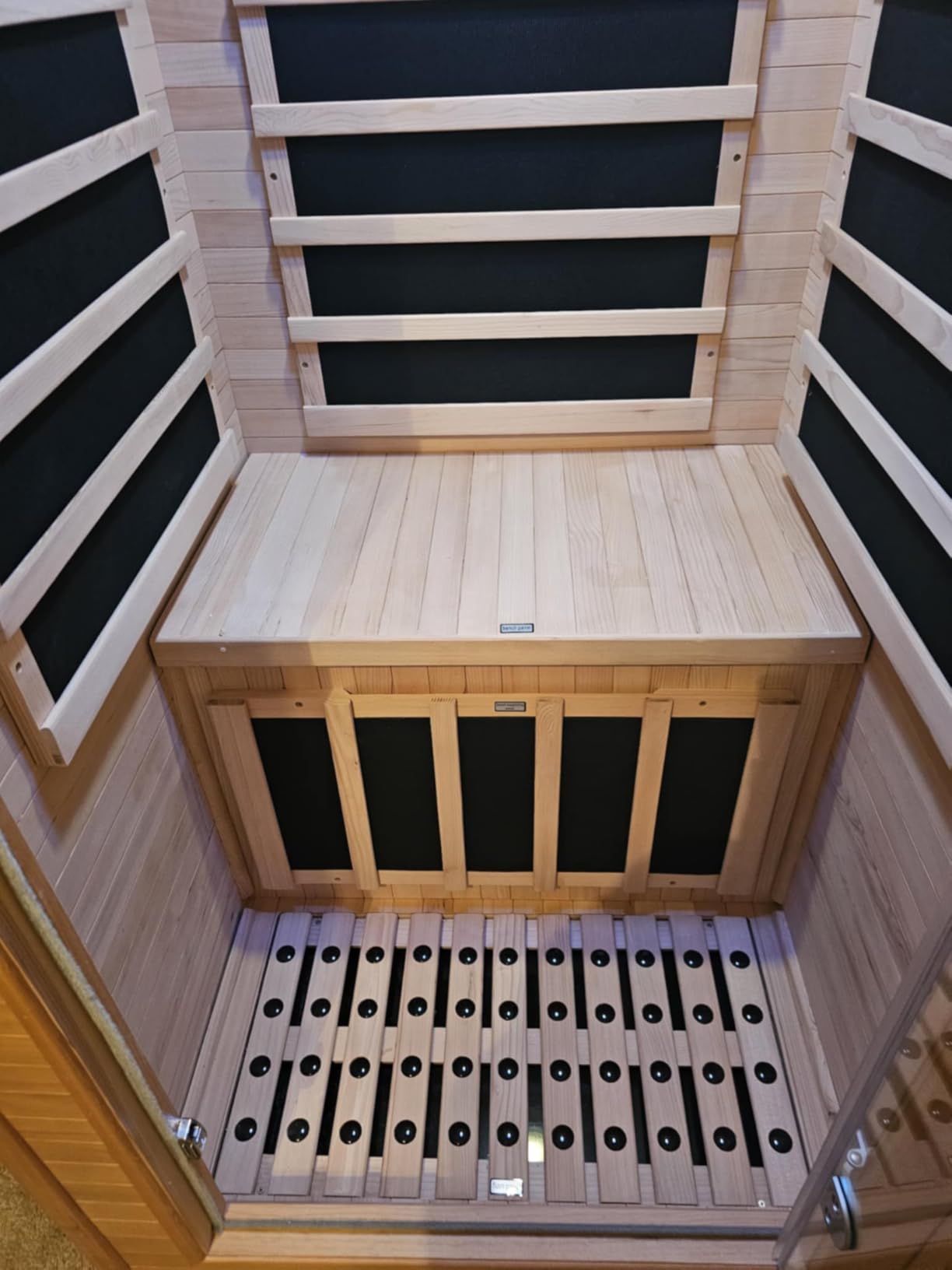 2 Person Indoor Home Infrared Sauna Room for Home Gym, Canadian Hemlock Wood, 616 * 220mm Red Light Beauty System, Fast Heating to 140°F, 110V/1800W, Bluetooth MP3, Gift for Family customer photo 2