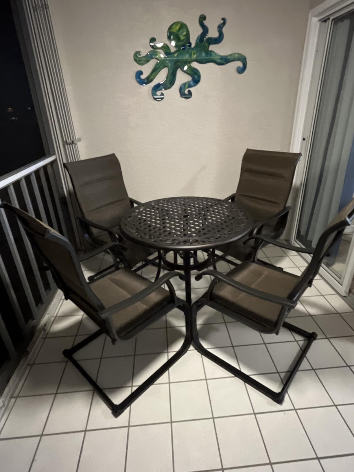 NUU GARDEN Patio Dining Chairs Set of 2, Breathable Textilene Outdoor Chairs with High Back and Armrests, All-Weather Metal Frame for Backyard, Deck and Garden, Light Gray customer photo 1