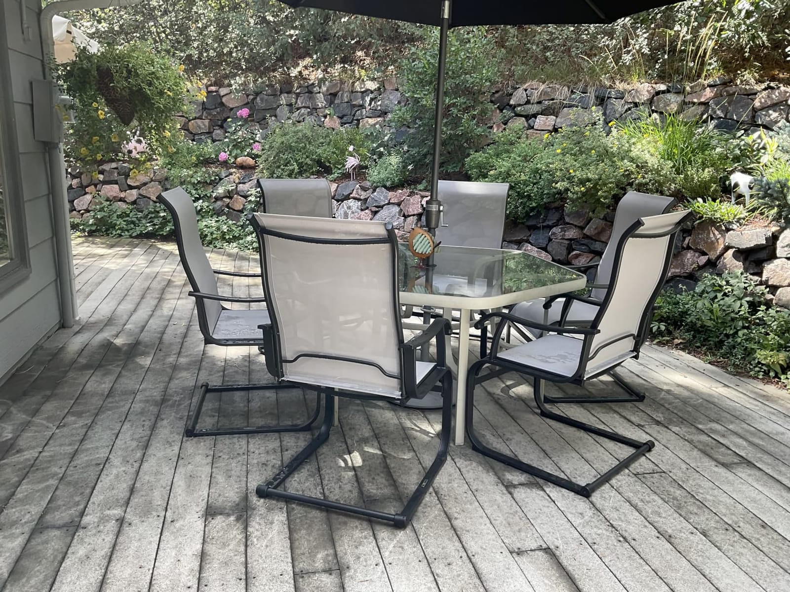 NUU GARDEN Patio Dining Chairs Set of 2, Breathable Textilene Outdoor Chairs with High Back and Armrests, All-Weather Metal Frame for Backyard, Deck and Garden, Light Gray customer photo 2