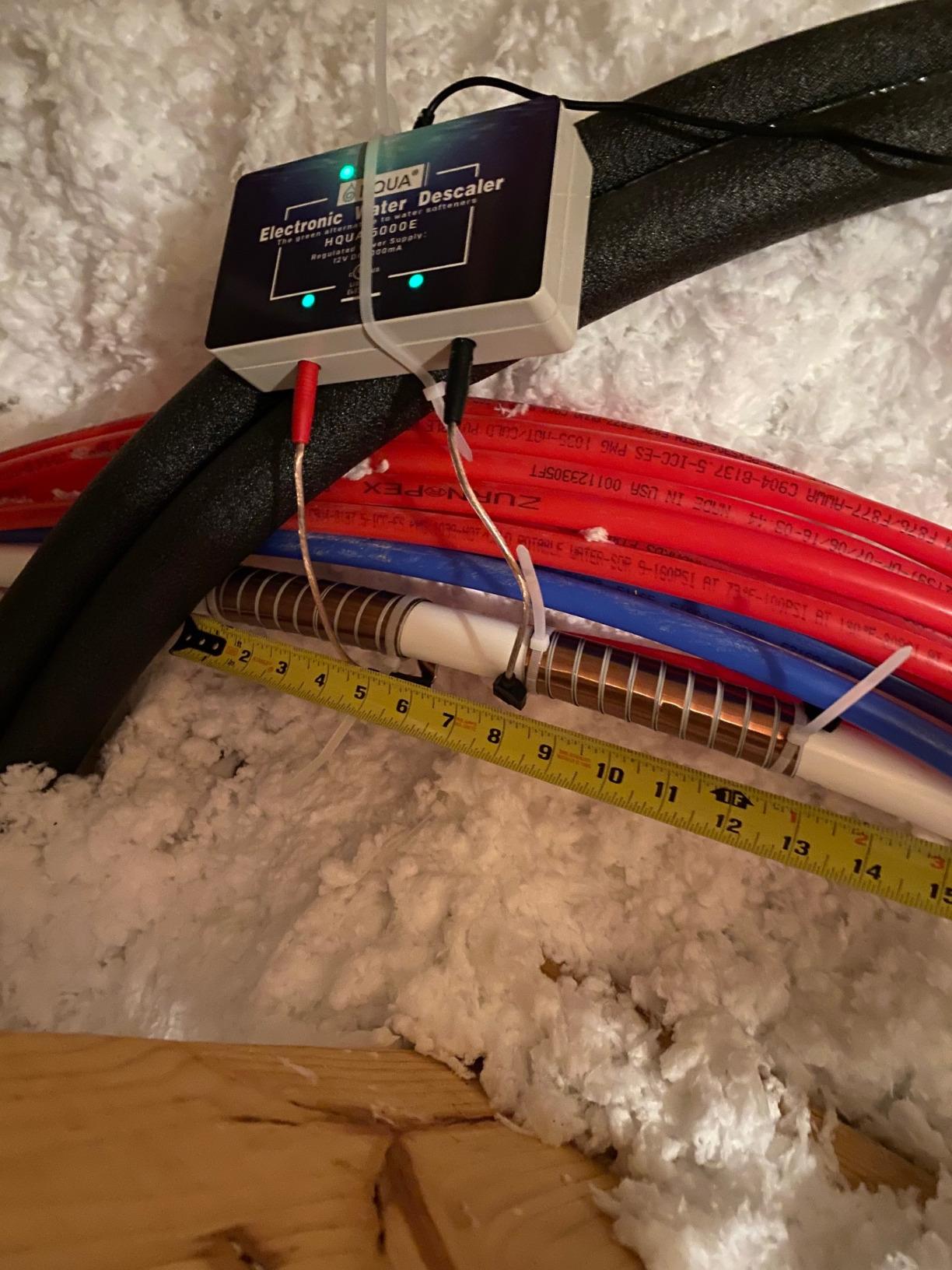 5000E Pro Whole House Electronic Water Descaler, Alternative Salt-Free Water Softener, Hard Water Conditioner for Limescale Buildup Prevention (4 Coils) customer photo 1
