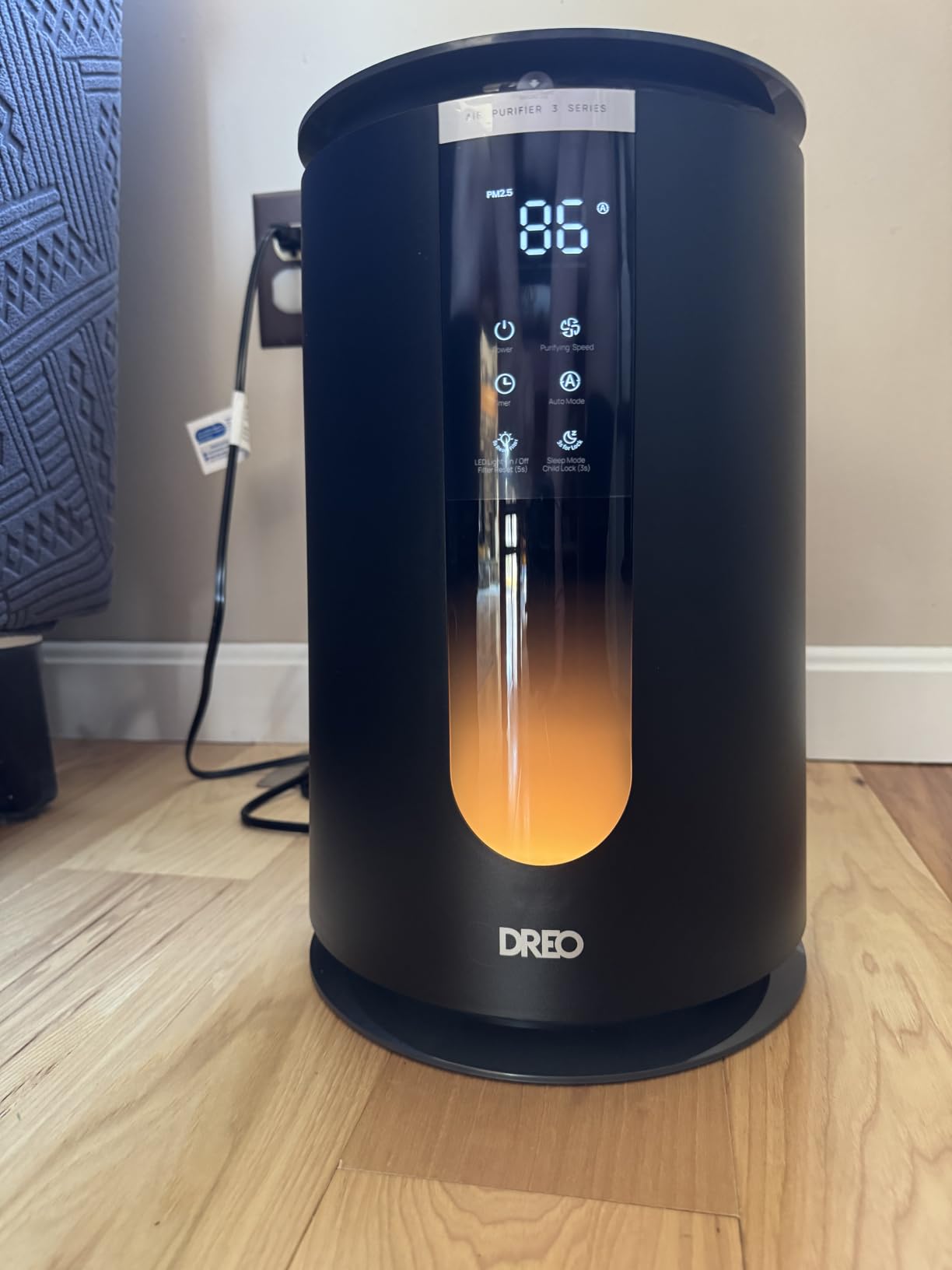DREO Air Purifier for Home, HEPA Sleep Mode, AHAM VERIFIDE Air Purifiers for Bedroom, Pets, Smoke, Dust, Pollen & Odors, PM2.5 Monitor, Auto & Turbo Mode, 4 Speeds, Scent Diffuser, DR-HAP008(Dreo 338) customer photo 1