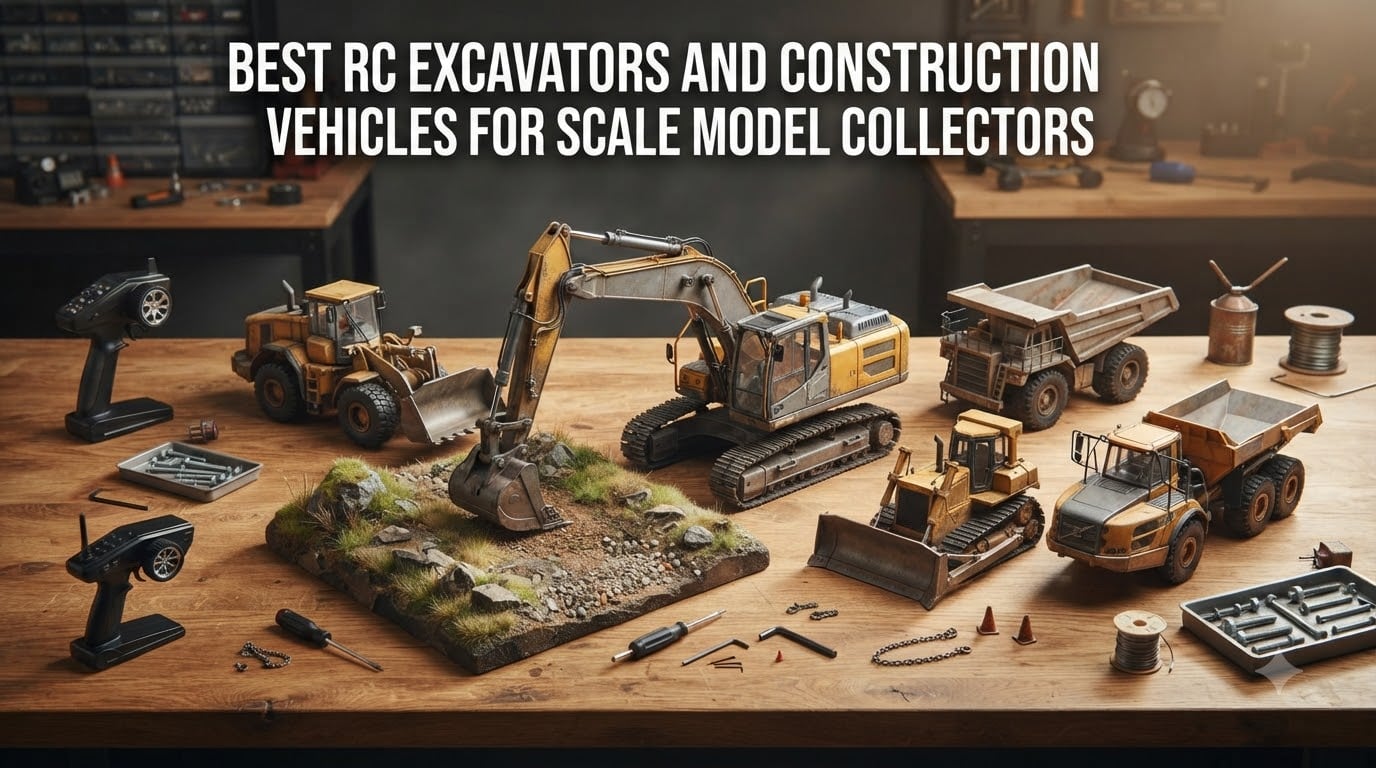 best rc excavators and construction vehicles for scale model collectors