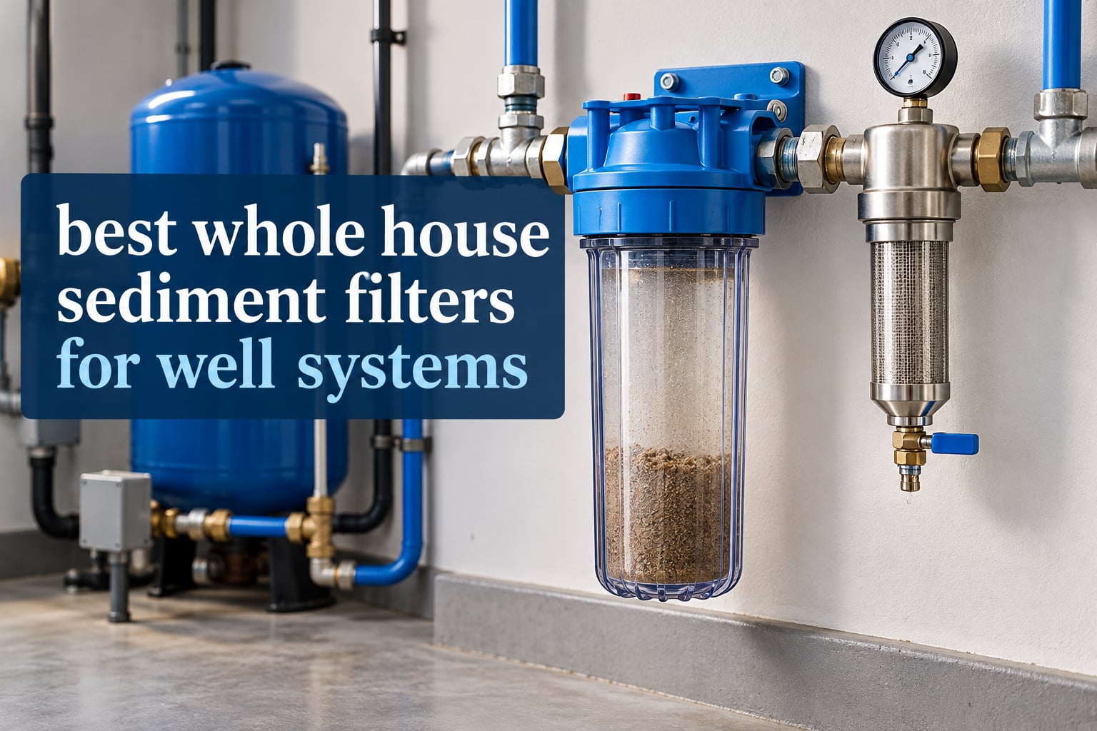 best whole house sediment filters for well systems